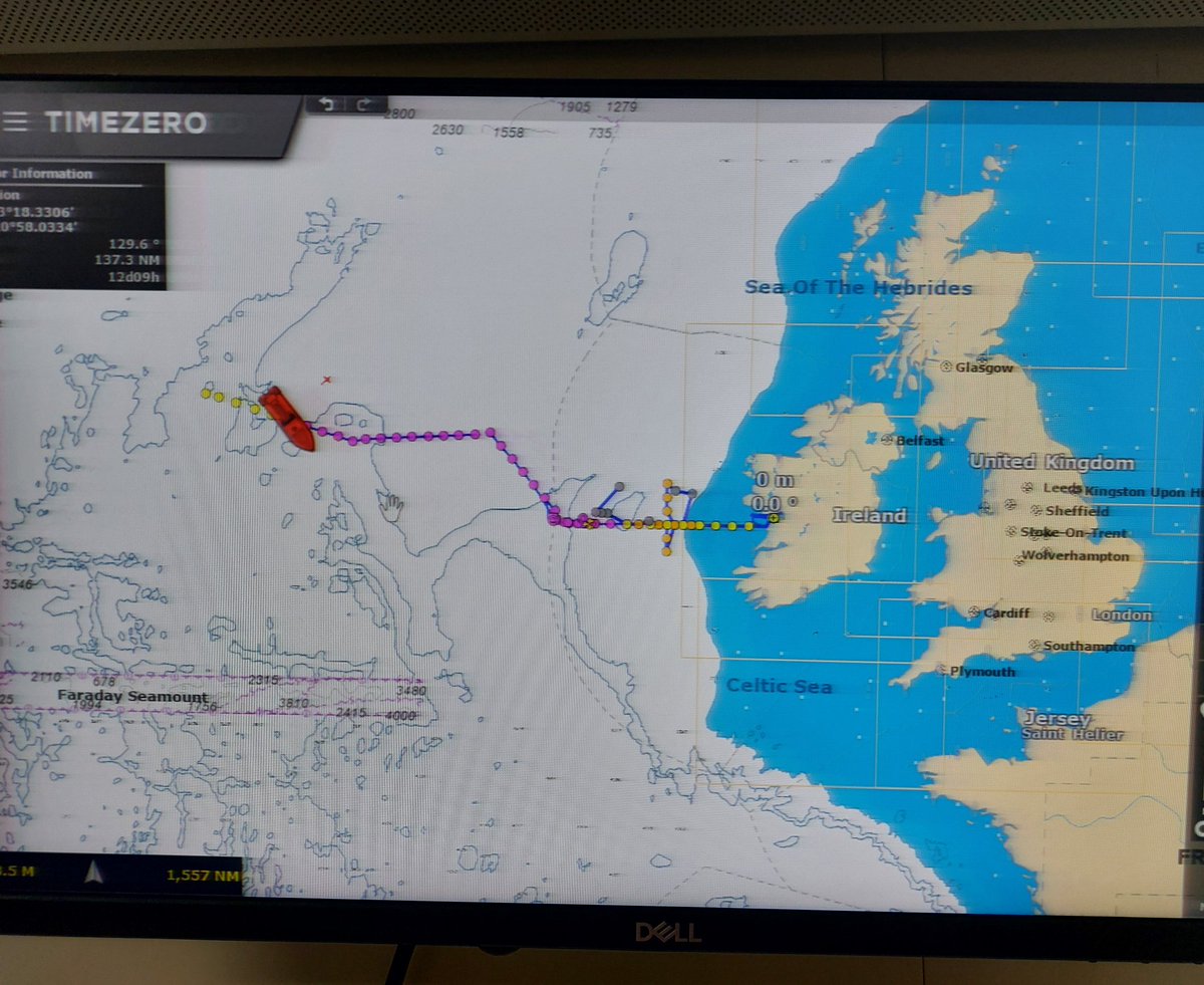 24° west. Western most point of the trip