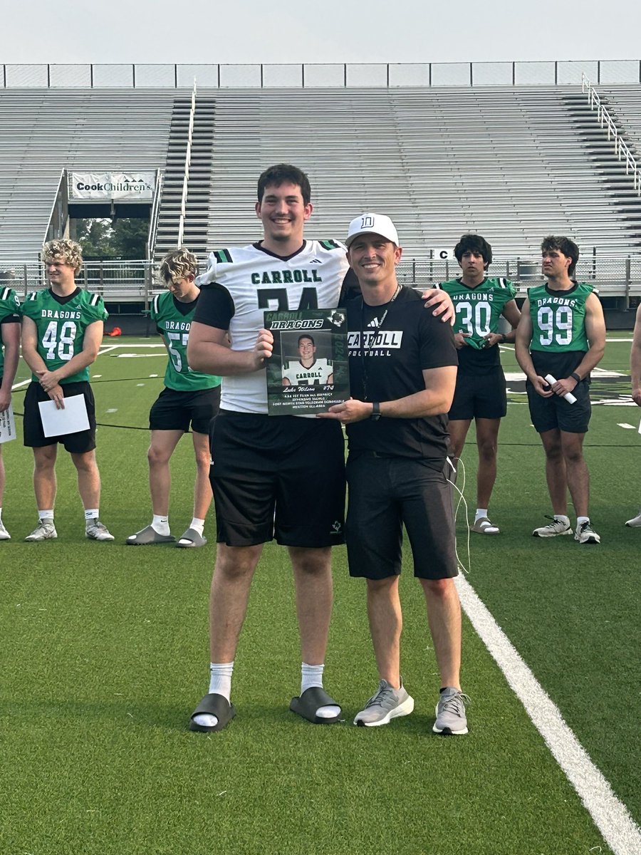 Southlake Carroll Football (@carrolldragonfb) on Twitter photo LUKE WILSON
4-6A 1ST TEAM ALL-DISTRICT OFFENSIVE TACKLE
FORT WORTH STAR-TELEGRAM HONORABLE MENTION ALL-AREA
LUUUUKEEE LETS GO!
<a href="/Luke_Wilson74/">Luke Wilson</a> LUKE WILSON
4-6A 1ST TEAM ALL-DISTRICT OFFENSIVE TACKLE
FORT WORTH STAR-TELEGRAM HONORABLE MENTION ALL-AREA
LUUUUKEEE LETS GO!
<a href="/Luke_Wilson74/">Luke Wilson</a>