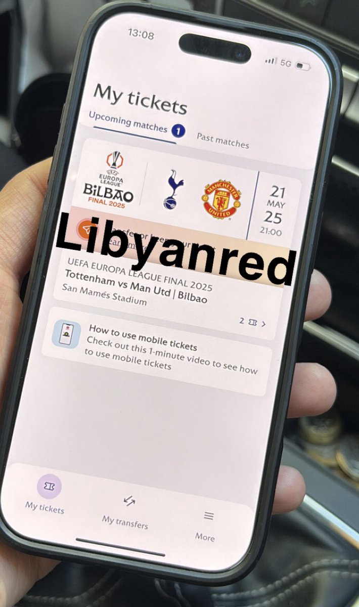 LibyanRed's tweet image. WTS

Europa league final tickets x2

Manchester United Vs Tottenham Hotspur’s ( Spurs) 

Cat 2 RV neutral section

Block 321
Near spurs section 

Tickets in app and ready to send