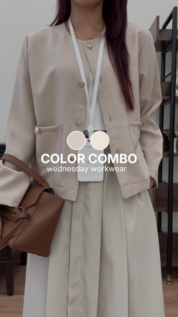 color combo yang bisa bikin look keliatan elegant, cocok buat kerja nih dan warna nya juga super cakep-cakep 😍🫧🎐🎏🙌