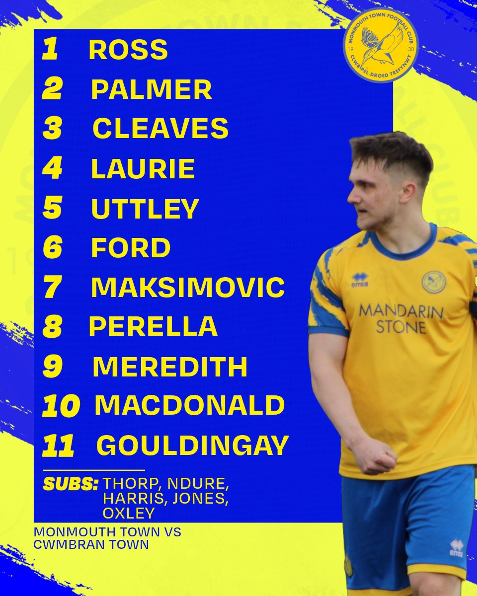 Here is our starting XI for the GCFA Senior Cup final. 🟡🔵