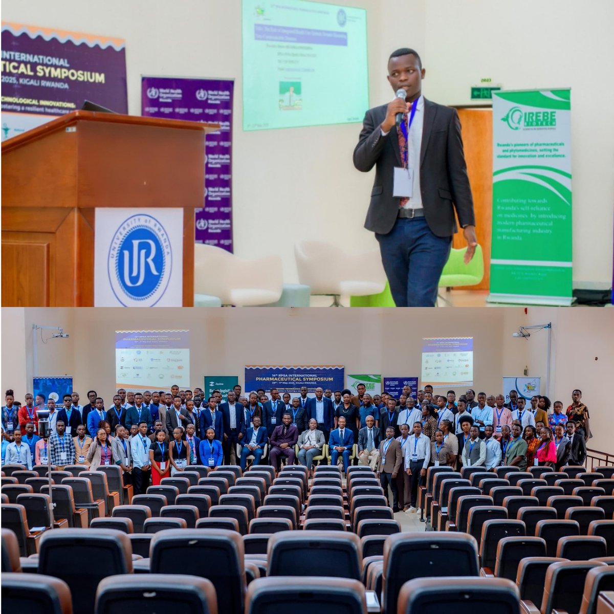 octave_mugisha's tweet photo. I was honored to present an Abstract titled as "the role of integrated health care system Towards eliminating Non-communicable Diseases at 14th International Pharmaceutical Symposium held in Kigali from 9th to 11th May 2025 organised by @RPSARwanda 
#ActsonNCDs
#RPSATurns26 https://t.co/n3bv4Hs3kQ