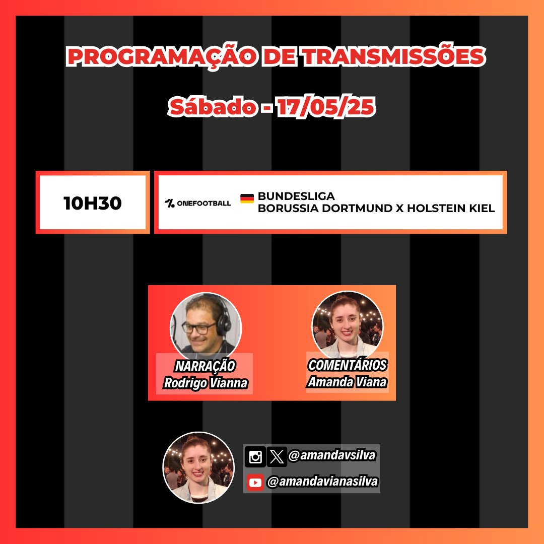 🇩🇪 Última rodada da Bundesliga!

Às 10h30 rola a bola para Borussia Dortmund e Holstein Kiel. Ao vivo, grátis e com imagens no OneFootball. Estarei nos comentários e <a href="/Viannatela/">Rodrigo Vianna TELA</a> na narração.

Os Aurinegros só dependem de si para conquistar a vaga milagrosa para Champions League.