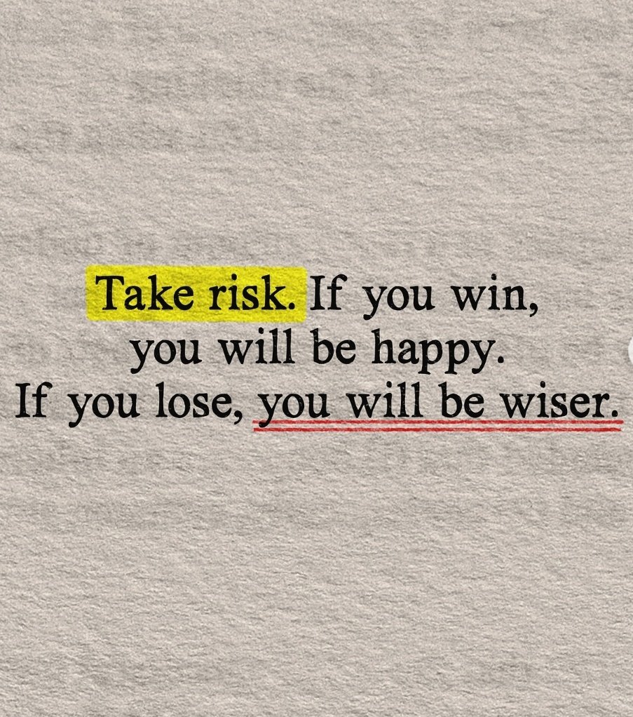 wise_chimp's tweet photo. Take risk https://t.co/Pn0Rp3Zknk