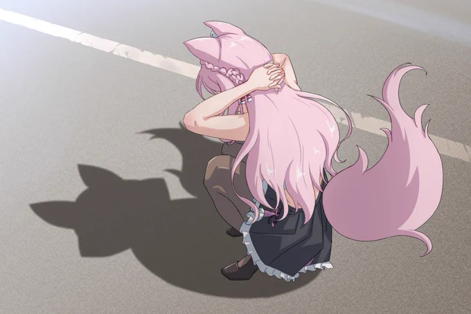 助手影 #こよりすけっち 