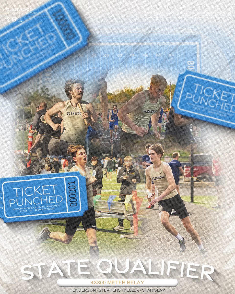 Glenwood Rams (@glenwoodrams) on Twitter photo Congratulations to <a href="/GlenwoodTrack/">Glenwood Track</a>’s 4 x 800 Relay Team of Cody Henderson, Evan Stanislav, Haze Stephens & Bryce Keller who punched their ticket to the State Track Meet. Congratulations to <a href="/GlenwoodTrack/">Glenwood Track</a>’s 4 x 800 Relay Team of Cody Henderson, Evan Stanislav, Haze Stephens & Bryce Keller who punched their ticket to the State Track Meet.