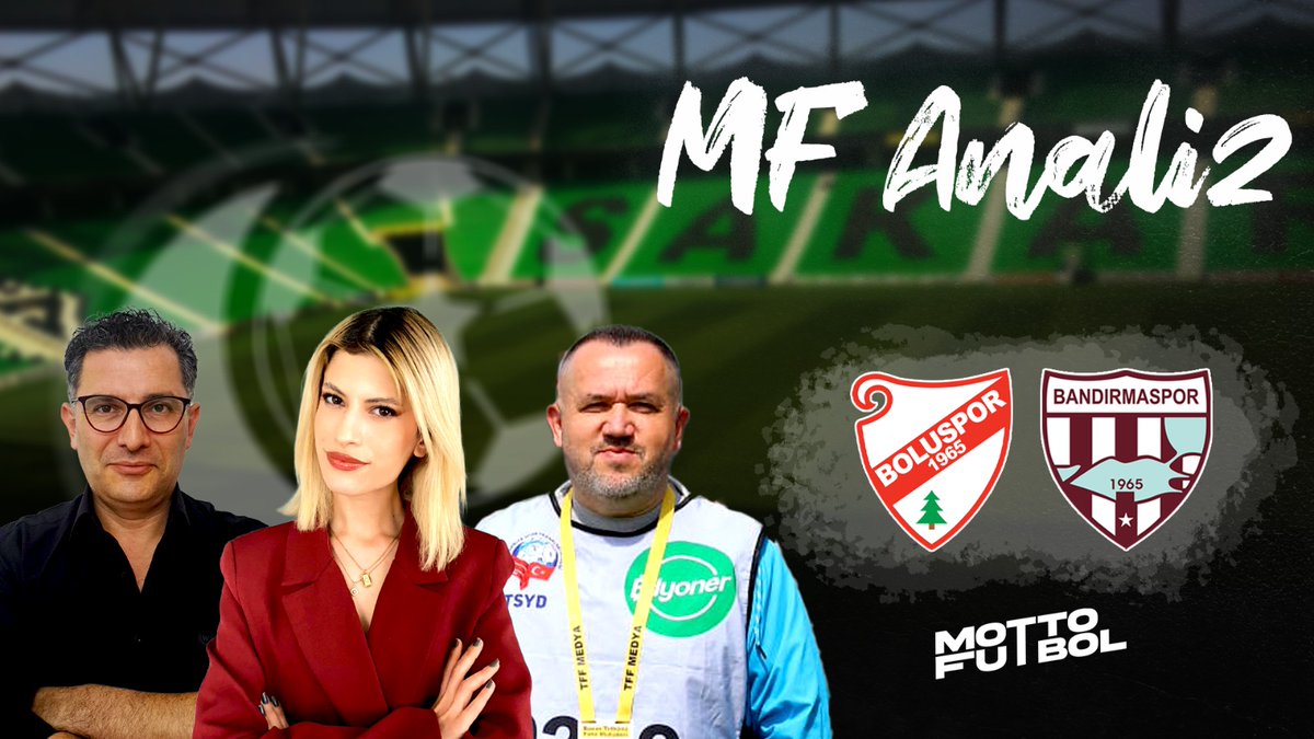 📺 Boluspor v Bandırmaspor özel programımız, bu akşam saat 19.00'da Motto Futbol YouTube kanalımızda yayında...

🎙 Nesrin Can
🎙 <a href="/emreodull/">Emre Ödül</a>
🎙 <a href="/fahrix/">Fahrix</a>

✅Katıl üyesi ol!
💯Maçın skorunu bil!
🎁Takımının atkısını kazan!

İzlemek için abone olun. 👉 youtube.com/mottofutbol