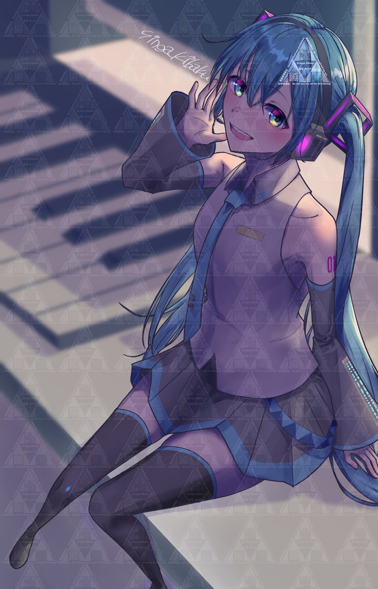 singa_kibaku's tweet photo. 2ヶ月ぶりです💦
#初音ミク ちゃんのイラスト完成～！ 
タブレット壊れちゃったからpcで時間かかってしまったよ……(T^T) 
前回のラフに反応して下さった方々！ありがとうございます！無事完成しました！ https://t.co/er1CXNA7rS