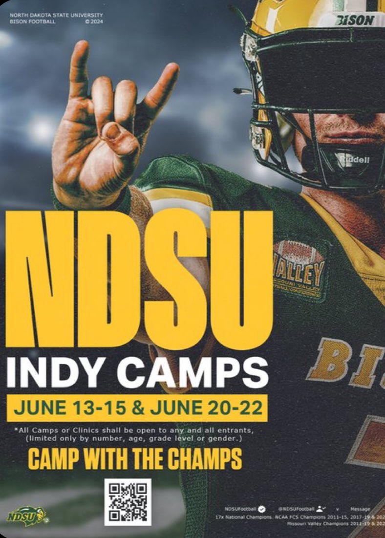 Nitro Wildcats Football (@recruitnitrohs) on Twitter photo Thank you <a href="/NDSUfootball/">NDSU Football</a> & <a href="/DavidWienke15/">David Wienke</a> for inviting Nitro to this camp being hosted by the D1 national champs! Thank you <a href="/NDSUfootball/">NDSU Football</a> & <a href="/DavidWienke15/">David Wienke</a> for inviting Nitro to this camp being hosted by the D1 national champs!