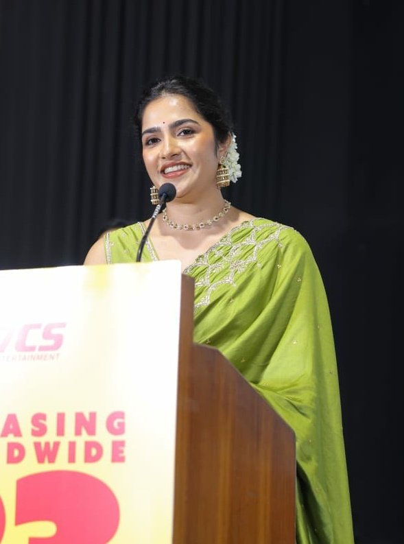 Rukkustan's tweet photo. .@rukminitweets at Ace Press meet 

This is my first Tamil film. Special film. I knew I would learn a lot and also learnt what a wonderful person @VijaySethuOffl sir was.. #Ace is a fun-filled film for family

The team was very accomodative &amp; gave me time to adapt. https://t.co/0sr5NcnM29