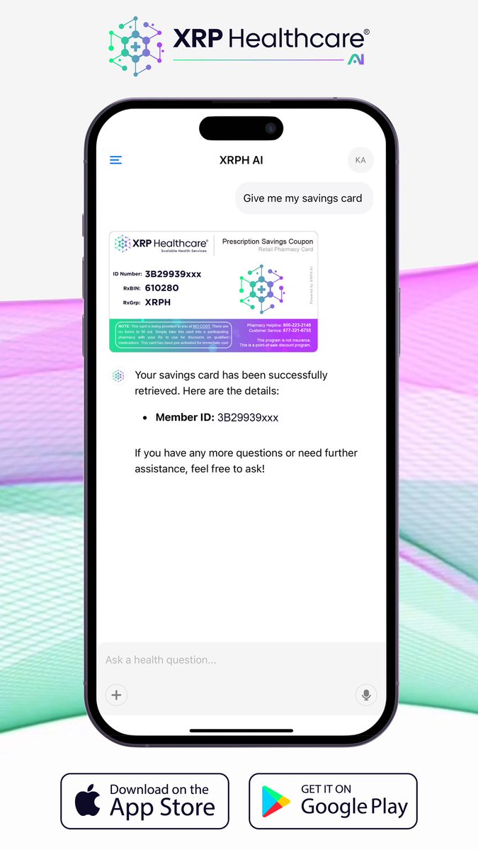 Prescription prices are out of control — we built a solution.

The XRPH AI App gives you instant access to a free savings card that works at 68,000+ U.S. pharmacies, saving you up to 80% on meds.

Here’s how it works and how to start saving now:
medium.com/@XRPHealthcare…