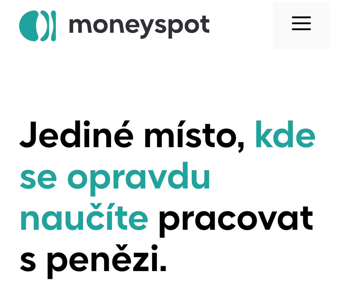 Projektů není nikdy dost. 😅 A protože se s <a href="/matyas_proll/">Matyáš Proll</a> (studnice finance-related imformací!) pracuje skvěle a finance mi vždycky byly hodně blízko, rozhodli jsme se naučit náš národ hospodařit s penězi. 

moneyspot.cz