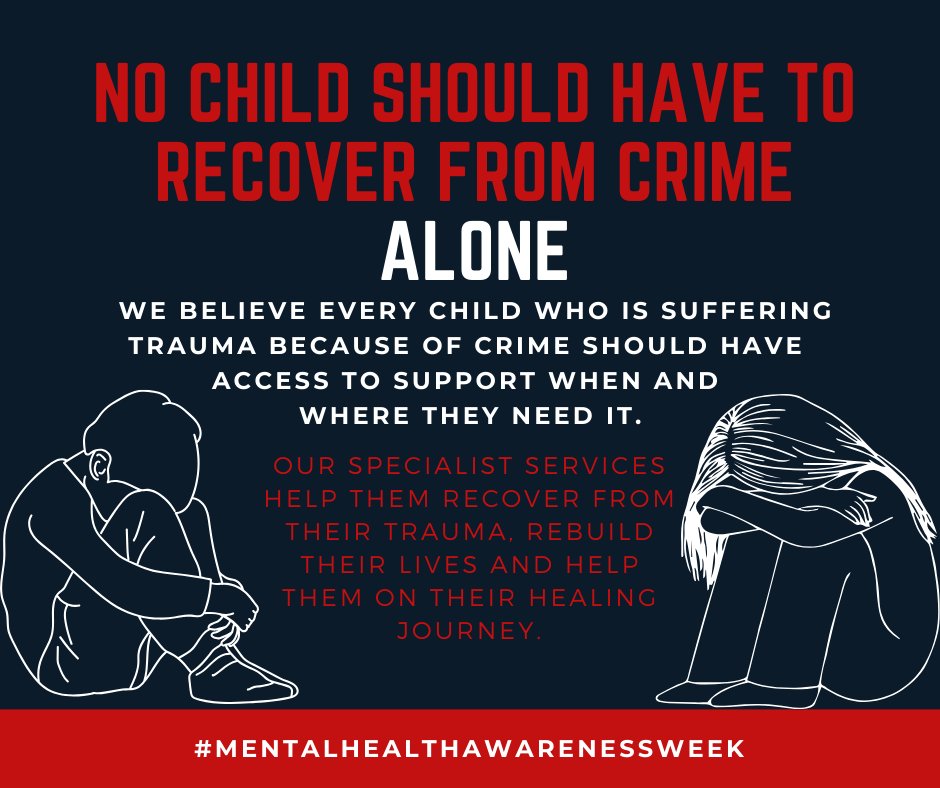 No child should be harmed by crime, but whilst they are we are there to help them recover.

During Mental Health Awareness Week we are raising money to make sure that no child has to overcome the trauma of crime alone.

Donate now: embracecvoc.org.uk/donate-regular…