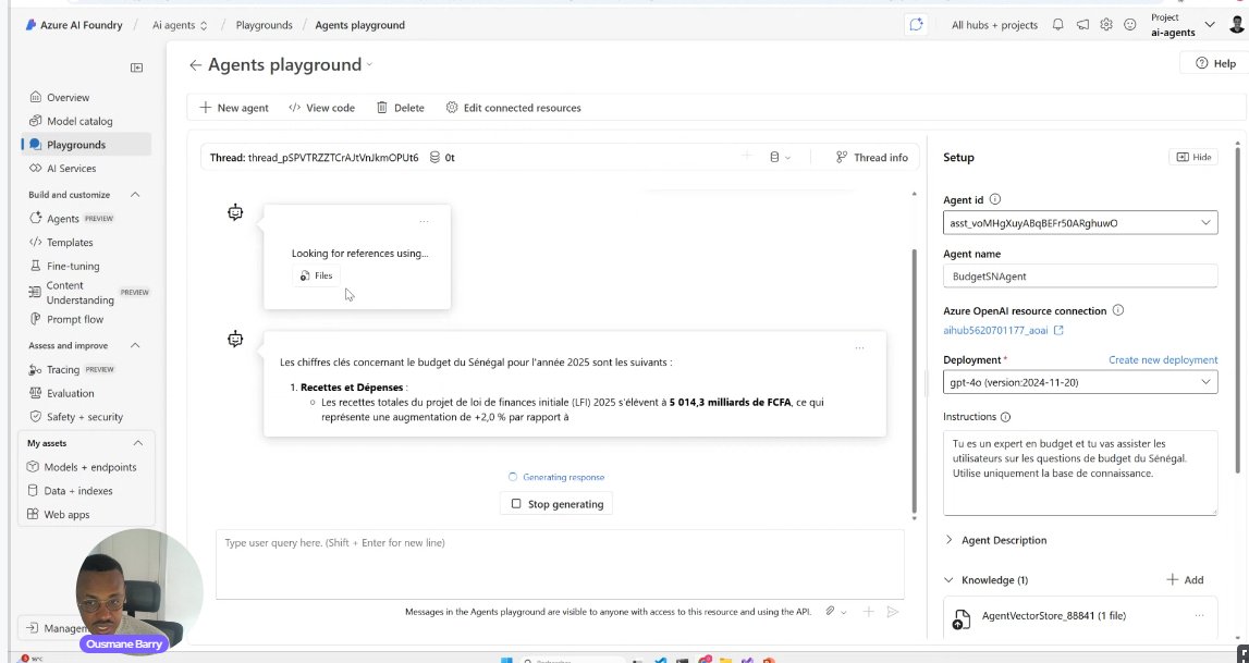 Développer et orchestrer des agents IA avec Azure Agent AI Service et Semantic Kernel par Ousmane Barry

Lien du direct : lnkd.in/eMUNqTib