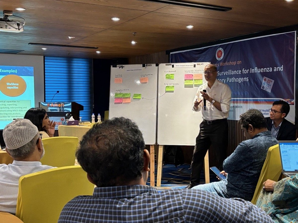 In a key step toward strengthening pandemic preparedness in #Bangladesh 🇧🇩, over 35 experts and stakeholders from the human, animal, wildlife, and environment sectors convened in Dhaka for a multisectoral workshop aimed at enhancing early detection and response to respiratory