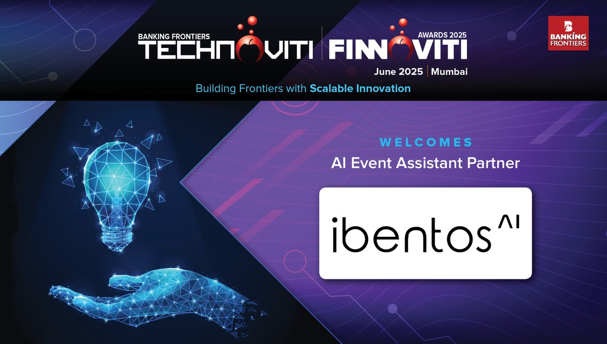 We’re thrilled to welcome <a href="/ibentosglobal/">ibentos</a> as the AI Event Assistant Partner for #Technoviti2025 &amp; #Finnoviti2025!

Experience AI + Metaverse in BFSI innovation this June in Mumbai. 
🔗 lnkd.in/d8_aVwJD

#IbentosAI #AIinEvents #EventTech #BFSIInnovation #TechAwards