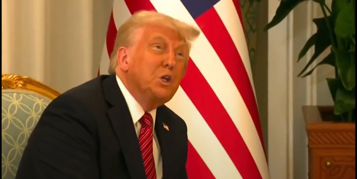 Does he spray his face on with a ruler?