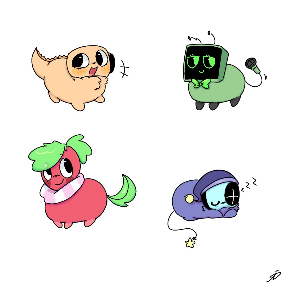 FriskerRisker's tweet image. Lil&apos; beans:p #dandysworld #dandysworldfanart