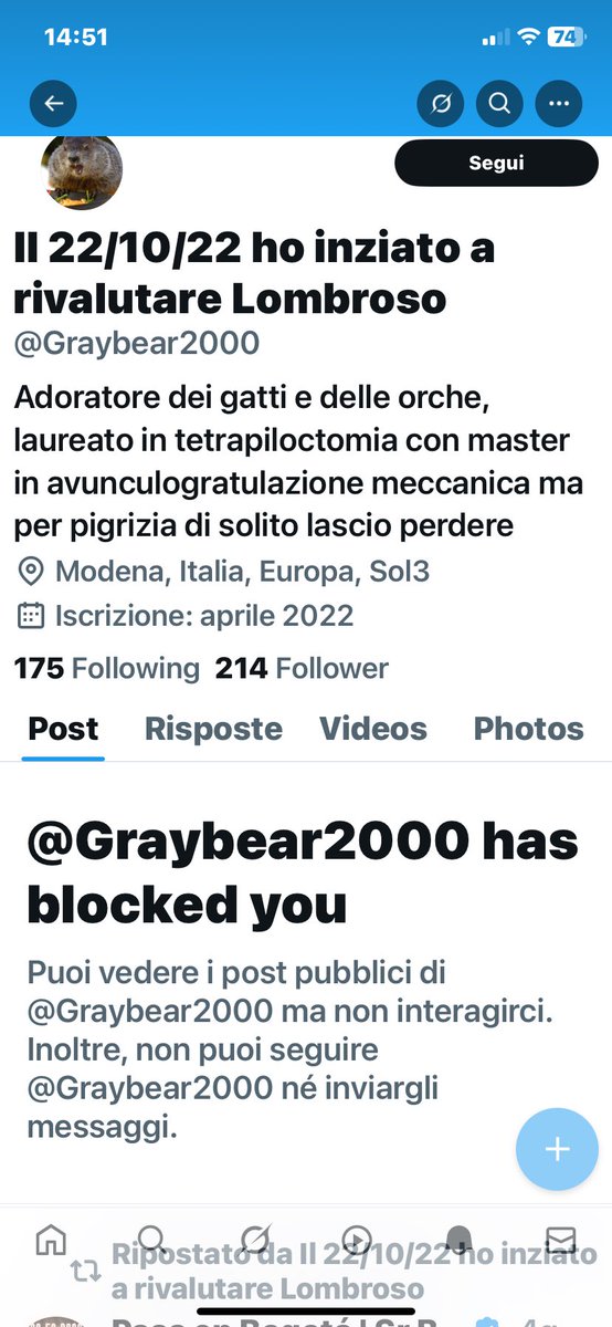 gli scrivi vigliacco senza identità e questa è la risposta di un vigliacco