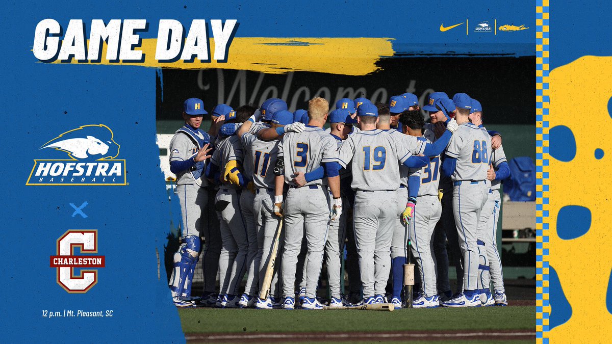 Hofstra Baseball (@hofstrabaseball) on Twitter photo SEASON FINALE
@ Charleston
๐ Mt. Pleasant, SC
โ๏ธ 12 p.m.
๐ป <a href="/FloCollege/">FloCollege</a>
๐ HofstraStats.com
#PrideOfLI SEASON FINALE
@ Charleston
๐ Mt. Pleasant, SC
โ๏ธ 12 p.m.
๐ป <a href="/FloCollege/">FloCollege</a>
๐ HofstraStats.com
#PrideOfLI
