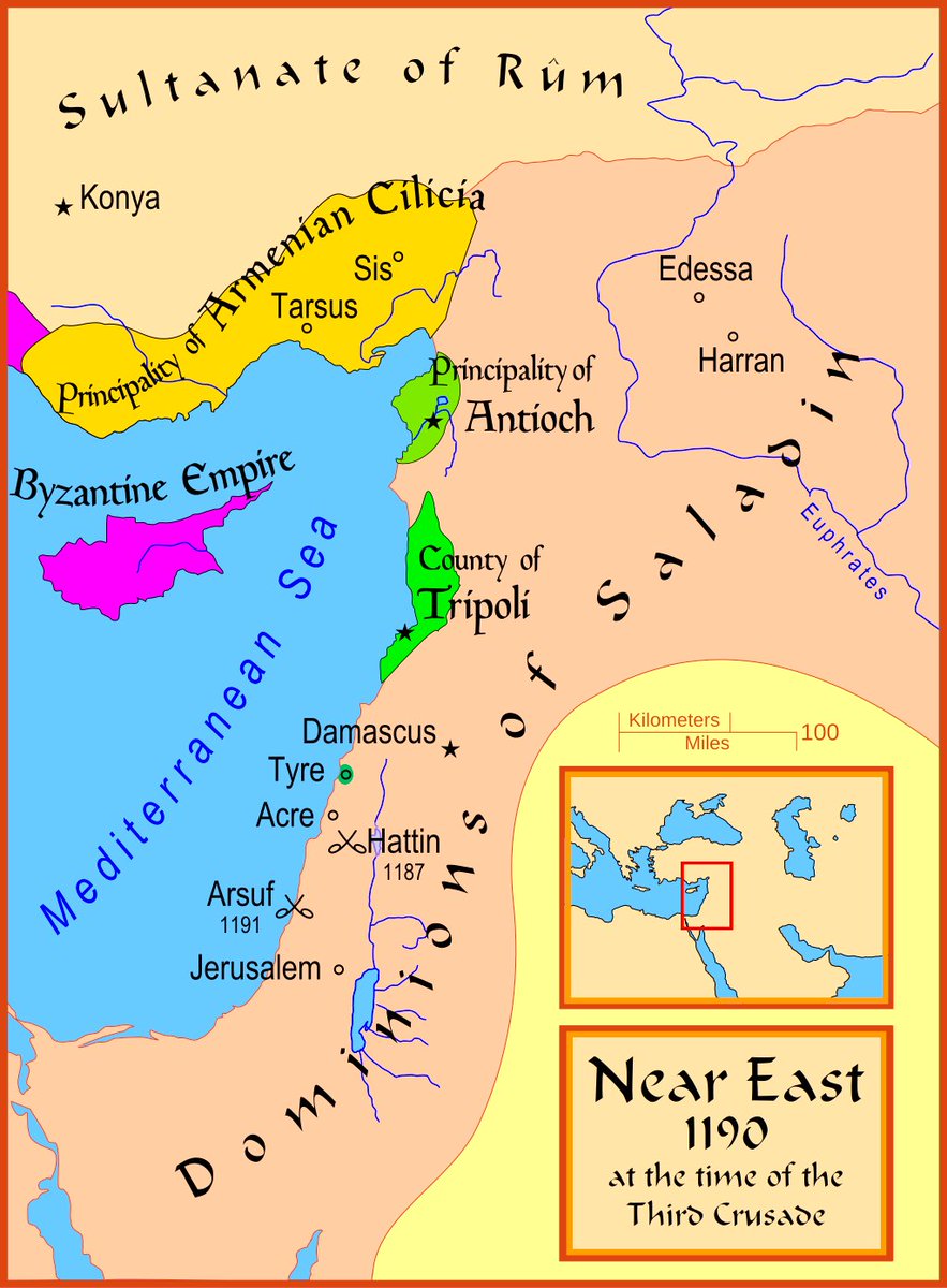 Κατά την κατάκτηση της Κύπρου το 1191, ο Ριχάρδος Α΄ ο Λεοντόκαρδος εφάρμοσε φεουδαρχικό σύστημα, λεηλάτησε θησαυρούς και επέβαλε 50% εισφορά στους Έλληνες για τη διατήρηση των βυζαντινών θεσμών. 

Αργότερα πούλησε το νησί στους Φράγκους (1192–1489).

#Κυπρος | #Cyprus | #Greeks