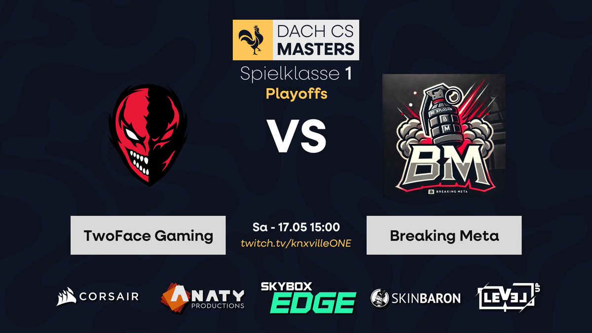 AndiGAMETV's tweet image. The one and only @nagl_andre59467 castet heute unser @DACHCS #Open1 #Qualifier Spiel!!+1 💪🔥

Kommt vorbei und feuert uns an!

@TwoFaceGG 🆚 #BreakingMeta

🌐 twitch.tv/knxvilleONE
