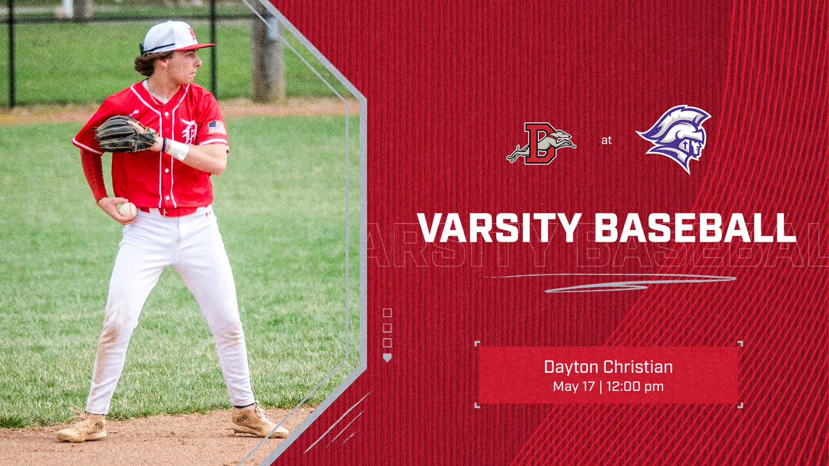 Today is GAME DAY! Your Varsity Baseball Team travels to Dayton Christian. First pitch is set for 12:00 pm #playlikeahound