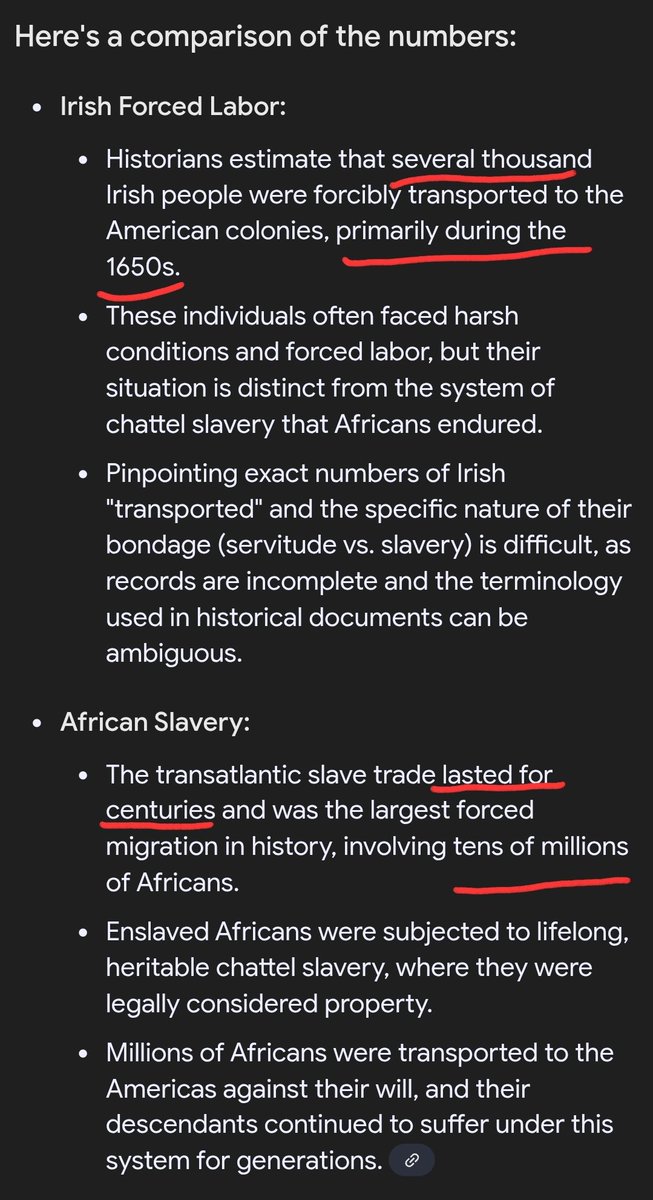 Wish people would stop acting like it was just as bad for the Irish