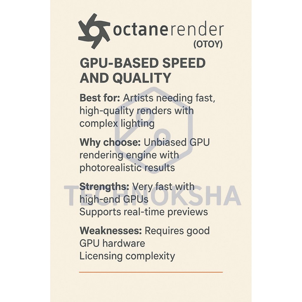 Technoksha's tweet photo. Octane Render (OTOY)
#OctaneRender #OTOY #GPURendering #3DRendering #Photorealistic #RenderingEngine #3DArtist #RenderSpeed #CreativeTech #3DVisualization #DigitalArt #VFXArtists #technoksha #RealtimeRendering #CGI #3DDesign #RenderFarm #GPUAcceleration #CreativeWorkflow https://t.co/e8ObUyc0Vg
