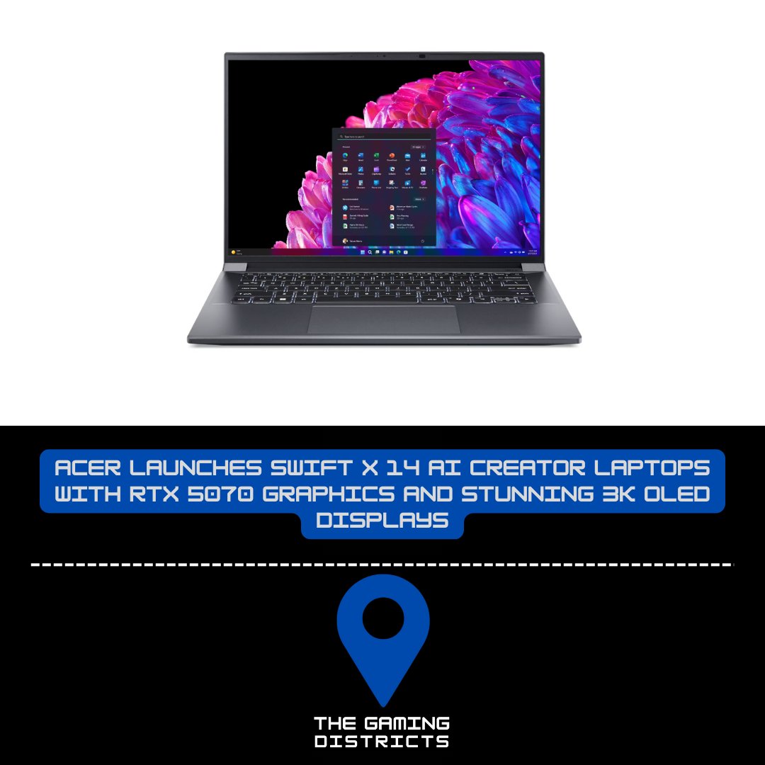 GamingDistricts's tweet image. Acer New Swift X 14 AI Laptops Redefine Creative Power with NVIDIA RTX 5070 GPUs and OLED Brilliance

#AcerSwift14AI 

READ: thegamingdistricts.com/acer-launches-…