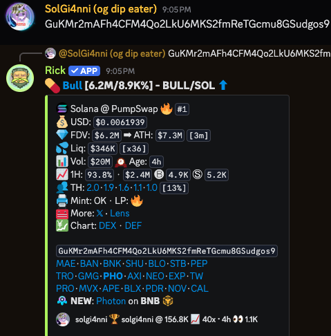 SolGi4nni's tweet photo. nice start... $bull https://t.co/AEoL6dJnLl