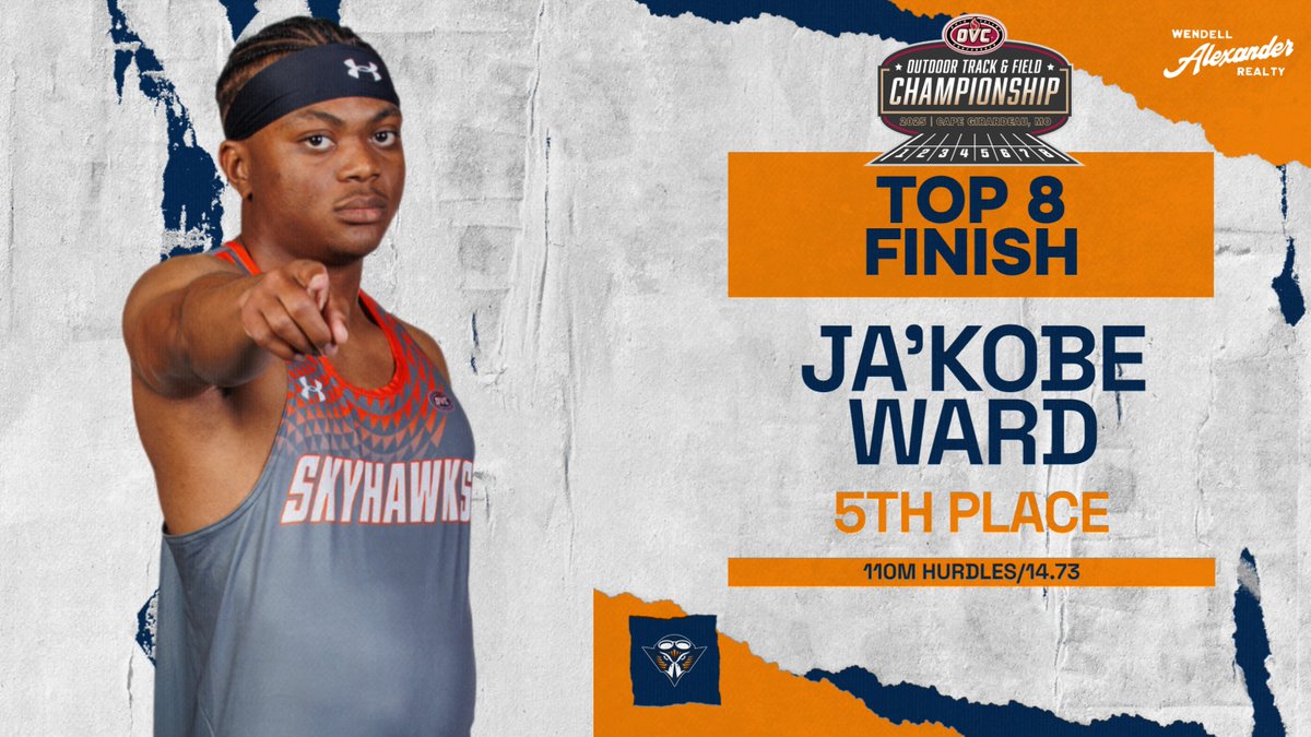 🚨TOP 8 FINISH🚨

Congratulations to Ja'Kobe Ward on finishing in fifth-place in the 110m hurdles with a time of 14.73.

#MartinMade #OVCit