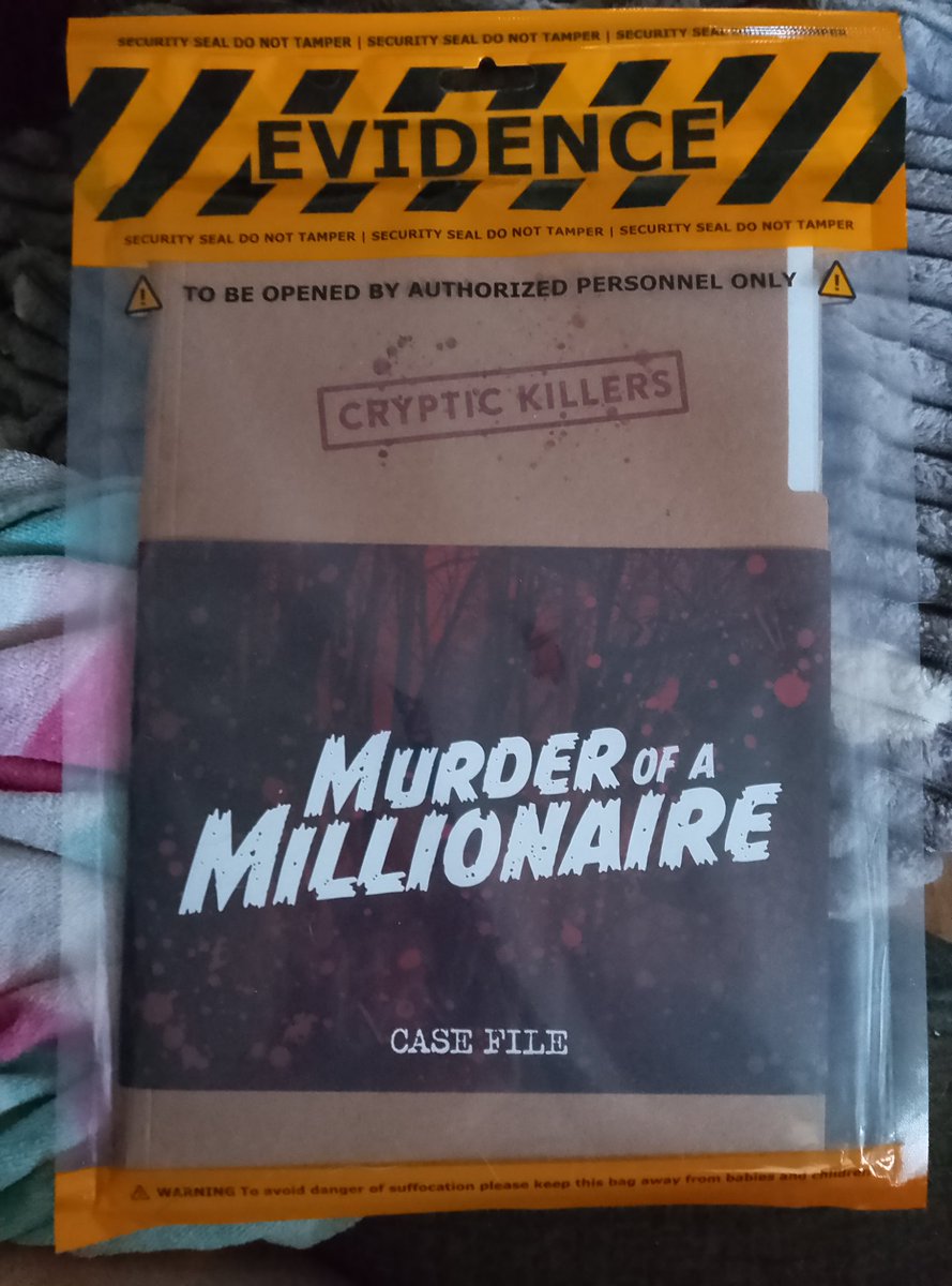 BeanChocoholic's tweet photo. My first ever Murder mystery game came in the mail! can't wait to play detective 🔎🔎🕵️‍♀️ #cryptickillers https://t.co/41kP0oWFJ7
