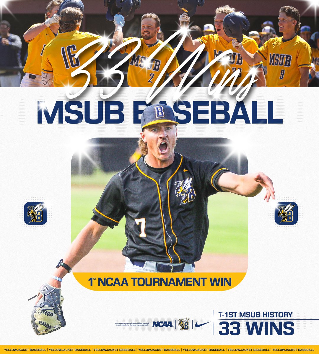 Rewriting the record books✍️

The Yellowjackets ended their historic run with 33 wins - tied for the most single season wins and earned their first NCAA Tournament win in program history❗️

#msubsports | #msubbaseball