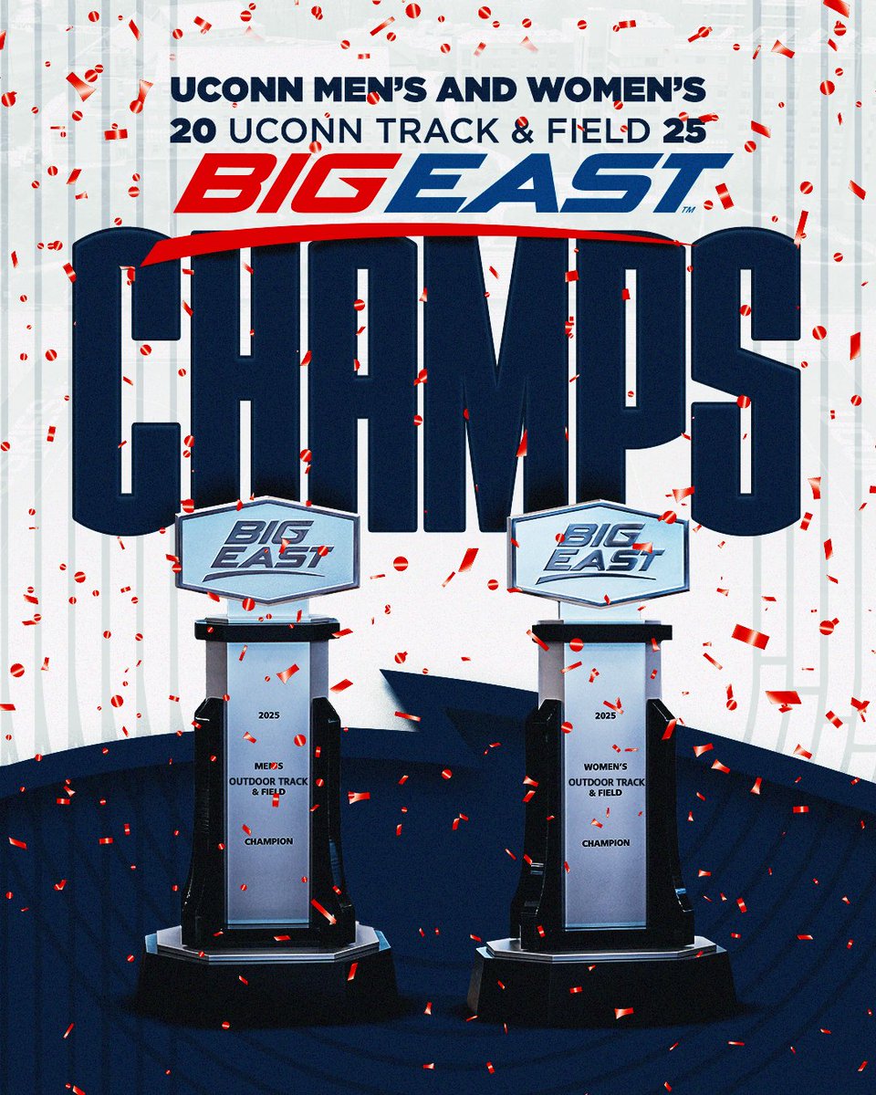UConn Track & Field / Cross Country (@uconntfxc) on Twitter photo OH HOW SWEEP IT IS!🧹
The Huskies complete the dual <a href="/BIGEAST/">BIG EAST Conference</a> indoor/outdoor sweep for the fourth year in a row! 🏆🏆🏆🏆
<a href="/UConnHuskies/">UConn Huskies</a> <a href="/NCAATrackField/">NCAA Track & Field</a>
#BleedBlue #DefendedtheDen OH HOW SWEEP IT IS!🧹
The Huskies complete the dual <a href="/BIGEAST/">BIG EAST Conference</a> indoor/outdoor sweep for the fourth year in a row! 🏆🏆🏆🏆
<a href="/UConnHuskies/">UConn Huskies</a> <a href="/NCAATrackField/">NCAA Track & Field</a>
#BleedBlue #DefendedtheDen