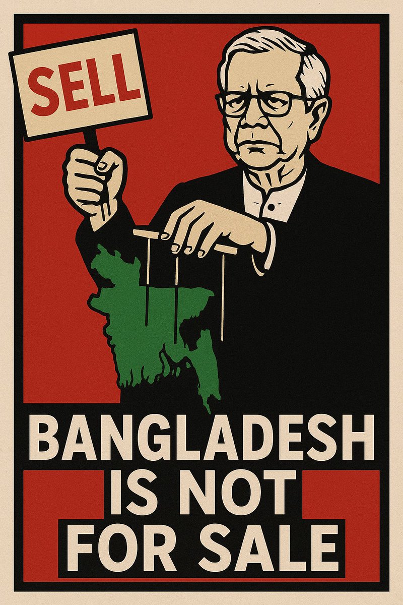 ANGOfficialBD's tweet photo. #BangladeshIsNotForSale
The illegitimate and unelected regime backed by Yunus has no authority to make decisions such as leasing or selling #ChittagongPort to foreign entities or granting a corridor to the #ArakanArmy.
#SayNoToRakhineCorridor #ProtectSovereignty
#SaveBangladesh https://t.co/uFEI4FqXIA
