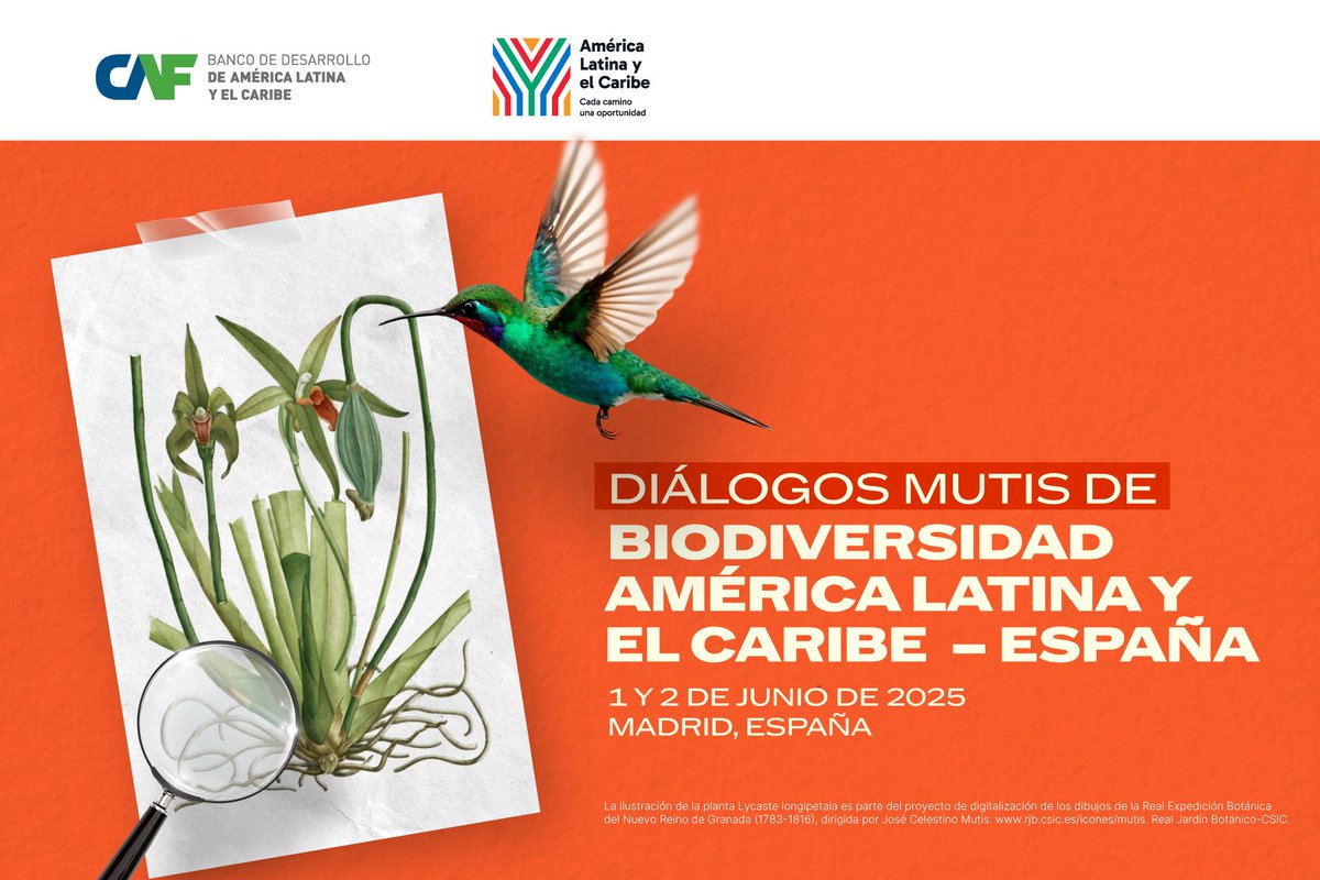 AgendaCAF's tweet image. 🌿 El 1 y 2 de junio, en el Real Jardín Botánico de Madrid (@RJBOTANICO), CAF y el Ministerio para la Transición Ecológica y el Reto Demográfico de España (@mitecogob) organizan los Diálogos Mutis de Biodiversidad.
🔎 Un espacio anual de intercambio entre autoridades e…