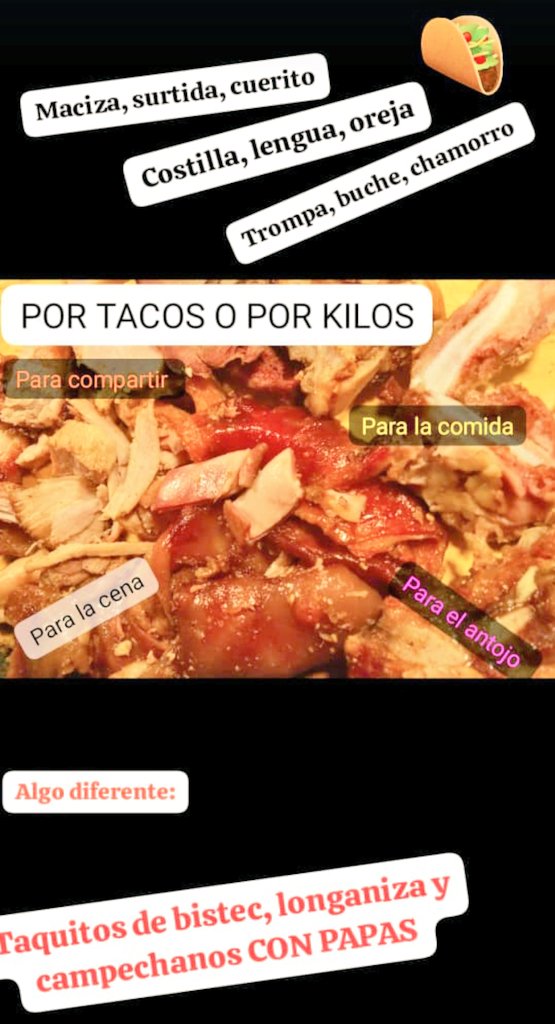CarnitasFalcon's tweet photo. De MIÉRCOLES A LUNES los esperamos con mucho gusto, en el interior del MERCADO PROVIZCALLI (AMARILLO) DE 9 A 6

#tacos #carnitas #mercado #comida #Didi #gorditas #sabado #local #antojo #coca #jarrito #cerveza https://t.co/Wm4iVpjOkL