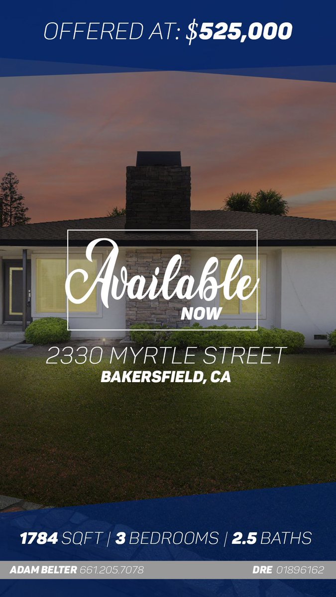 TheBelterGroup's tweet photo. 🚨NEW LISTING🚨  
To See More Pictures, Schedule a Showing, or to Get More Info, Click: https://t.co/y6XQCmKSHA

#TheBelterGroup #ColdwellBanker #ColdwellBankerPreferredRealtors #Realtor #Broker #RealEstate #Bakersfield #Westchester #BakersfieldRealEstate #AdamBelter https://t.co/sUbiyw1cb5