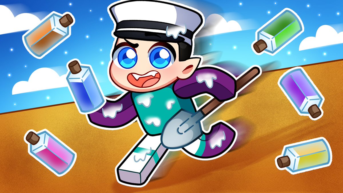 pnglife's tweet image. first sketch &amp;amp; finished 🥛 #robloxthumbnail