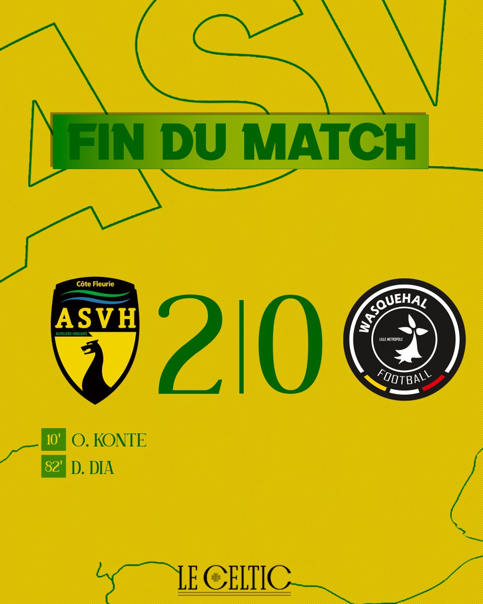 #ASVHWF | 𝐅𝐈𝐍 𝐃𝐔 𝐌𝐀𝐓𝐂𝐇

⏹️ L'ASVH qui met un terme à sa saison sur une bonne note avec cette victoire face au <a href="/WasquehalFoot/">Wasquehal Football</a> 

#ASVHWF 2️⃣-0️⃣