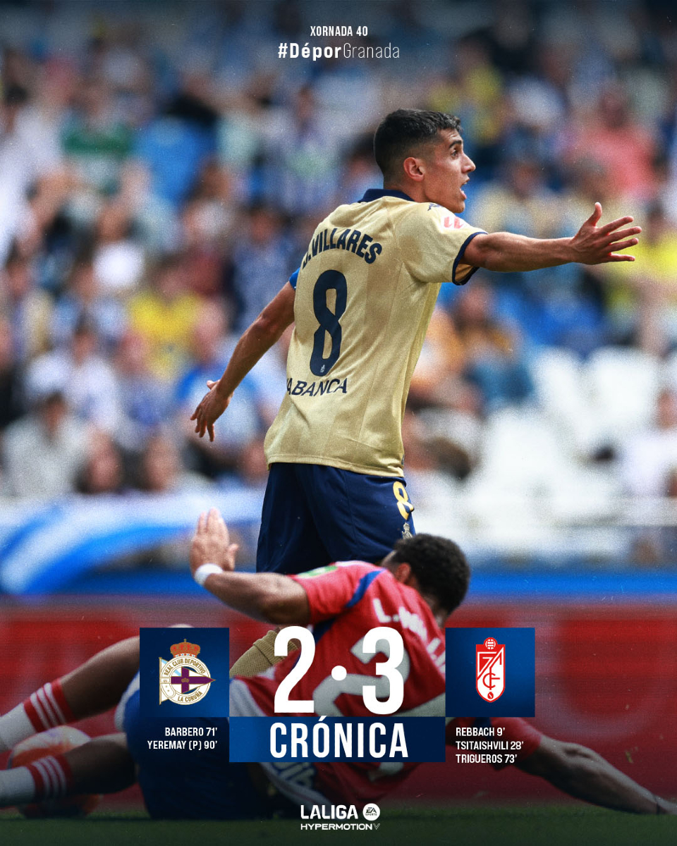 RCDeportivo's tweet photo. ✍️ Crónica #DéporGranada | Derrota do Dépor ante o Granada CF nun partido no que "todo o que pasou foi na nosa contra"

🔗 https://t.co/5sNtkwhv6I https://t.co/irKsDGvmS1