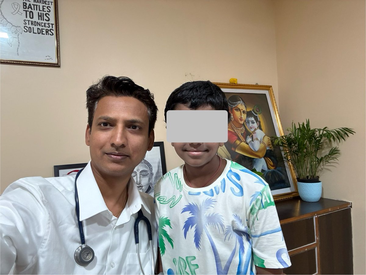 This bravo with chronic granulomatous disease #CGD, #PID, had numerous infections with bad pneumonia and tuberculosis when presented. Today he completes 1 yr post Haplo HSCT successfully with no GVHD/complications. #BMT
⁦<a href="/basavatarakam/">Basavatarakam Indo American Cancer Hospital</a>⁩ #PediatricBMT #PediatricOncology