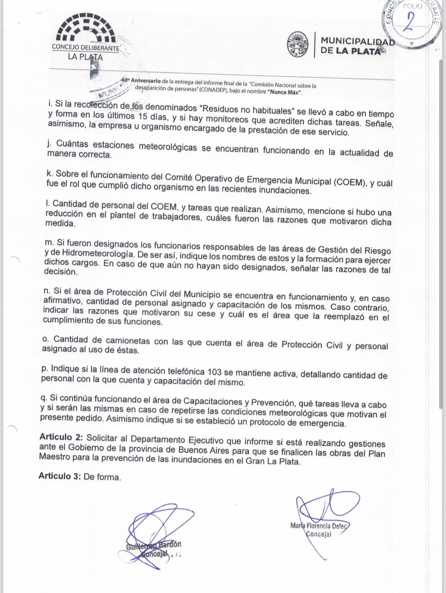Cada vez que llueve en la Ciudad los vecinos viven con miedo. Desde hace más de un año venimos advirtiendo la falta de acción y de información de <a href="/LaPlataMLP/">Municipalidad de La Plata</a> en la prevención del riesgo por las inundaciones.