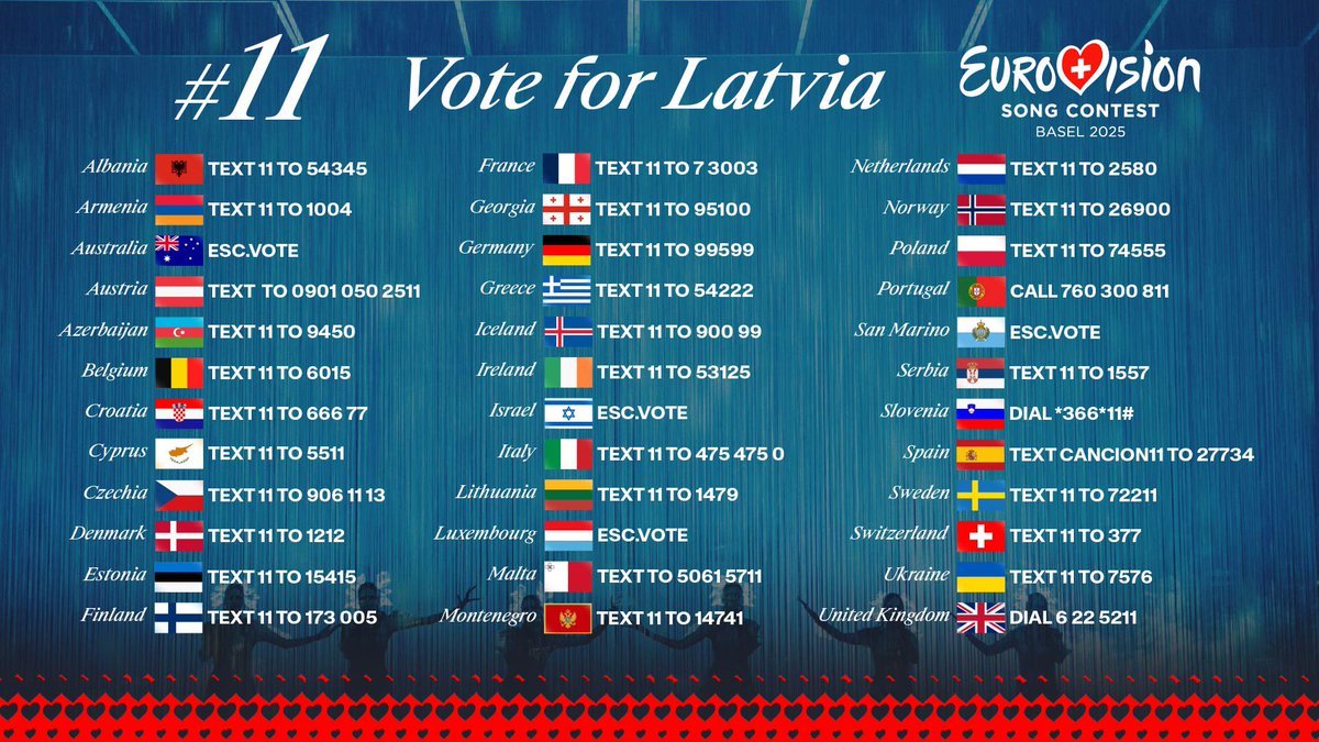 📣 VOTE FOR LATVIA #11! “Bur man laimi” | Tautumeitas. 🧚🏼🇱🇻🎶 <a href="/Eurovision/">Eurovision Song Contest</a> #Eurovision2025 #Eirovīzija2025