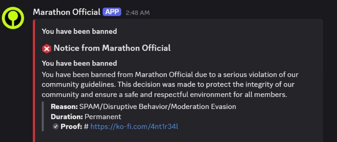 Marathon official Discord is banning anyone mentioning the real artist of the stolen art