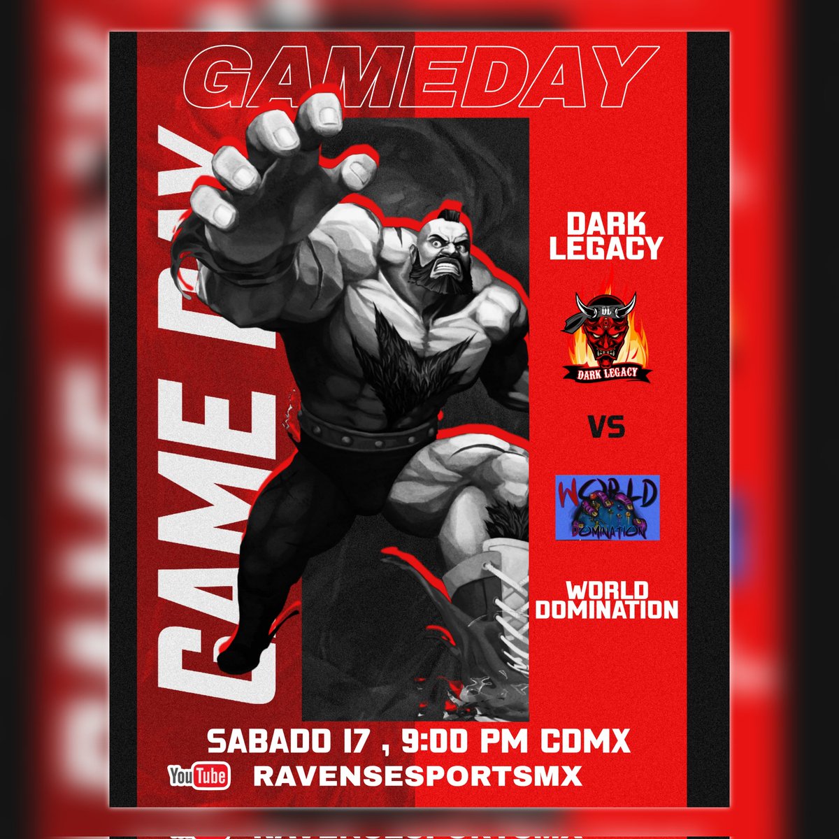 Hoy nos toca debutar en la Fighting team league contra World domination.
Vamos a buscar empezar con pie derecho 💪🏻
En vivo por :youtube.com/@ravensesports…