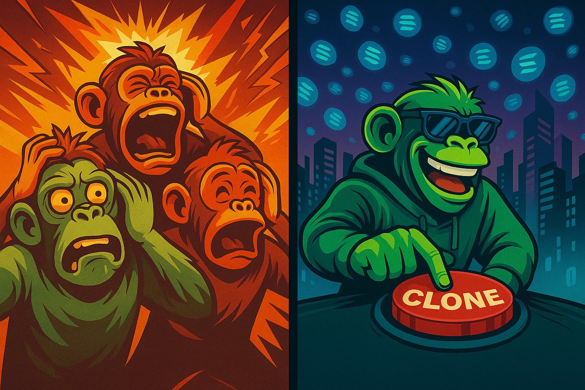 CloneMeFun's tweet image. While they’re aping… you’re cloning.
Everyone’s chasing pumps.
You’re cloning them all.
CloneMe lets you clone trending memecoins in 1 click.
cloneme.fun
Follow for alpha.
 #SolanaMemes #CloneMeFun #CloneNotApe