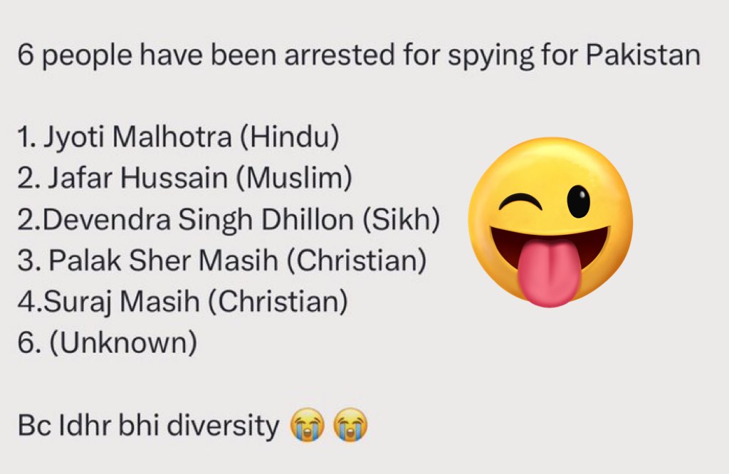 AmitLeliSlayer's tweet photo. The unity in diversity that Nehru dreamt of 😂😂😂 https://t.co/MZil89vztj