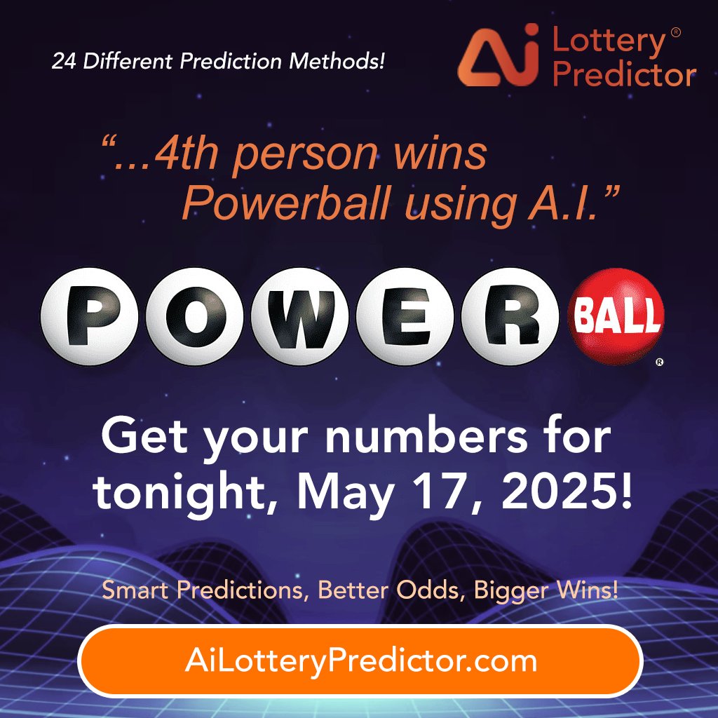 AiLottPredictor's tweet photo. 4th person wins #Powerball using A.I.! https://t.co/C4mScRZmE4 https://t.co/kTW73KppgL